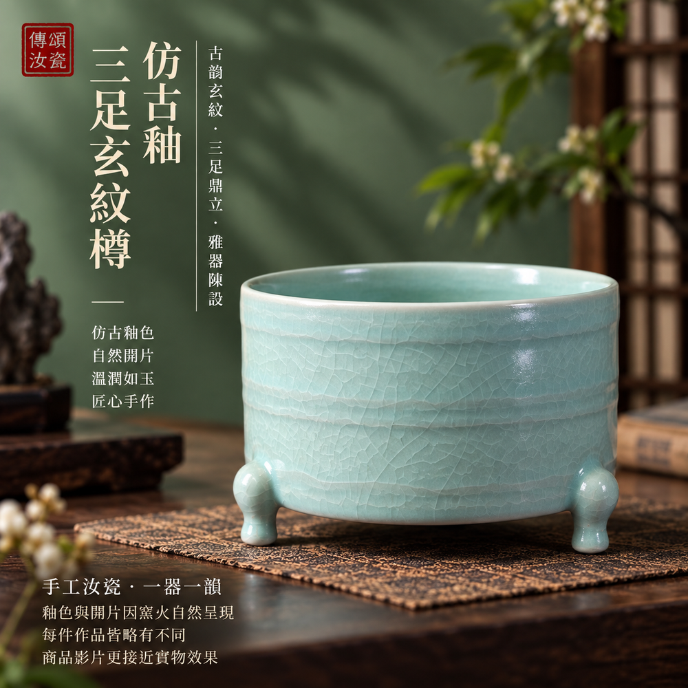 玄紋尊|仿古釉・自然開片・宋式雅器