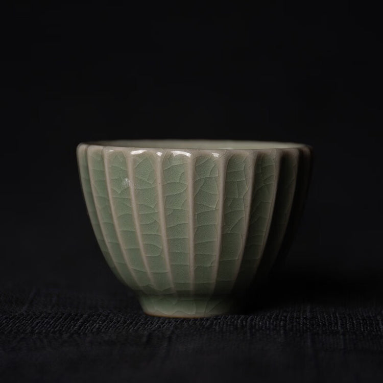 菊花茶器セット 粉青釉