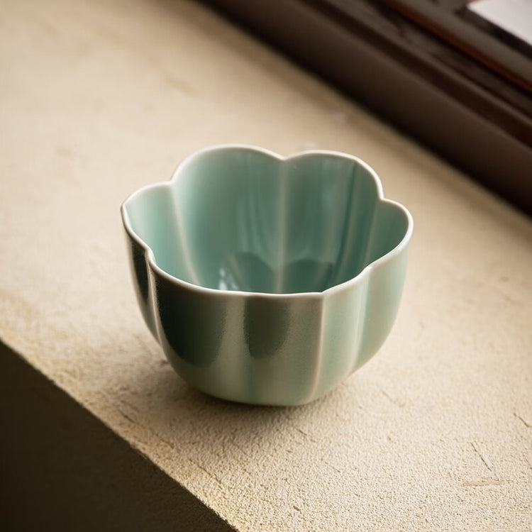 古代風の釉薬 四種類の茶碗