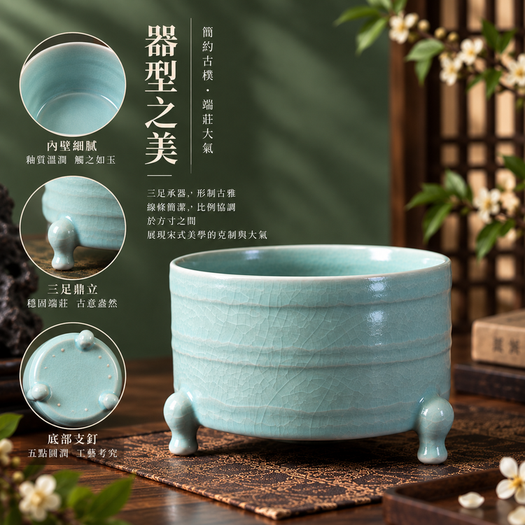 玄紋尊｜仿古釉・自然開片・宋式雅器