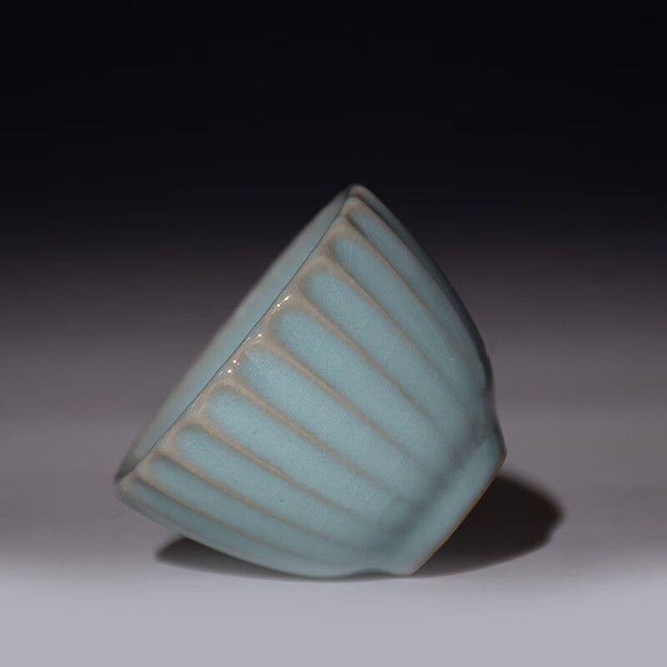 菊花茶器セット 天青釉