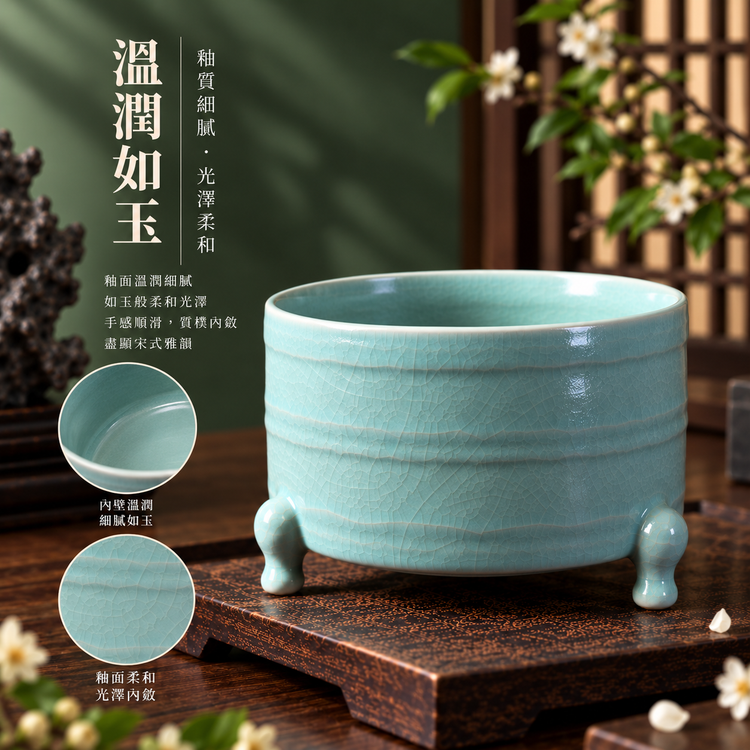 玄紋尊｜仿古釉・自然開片・宋式雅器
