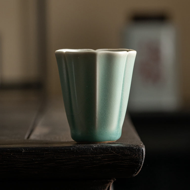 古代風の釉薬 四種類の茶碗